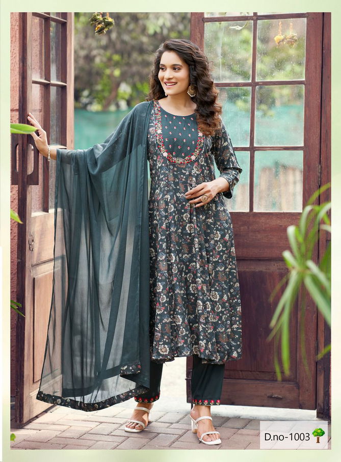 Utsav By Kushal Rayon Printed Designer Kurti With Bottom Dupatta Wholesale Price In Surat
